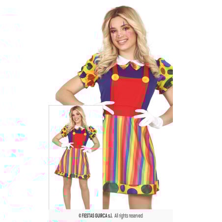 Disfraz Payasa Adulta Talla 44-46 De Guirca