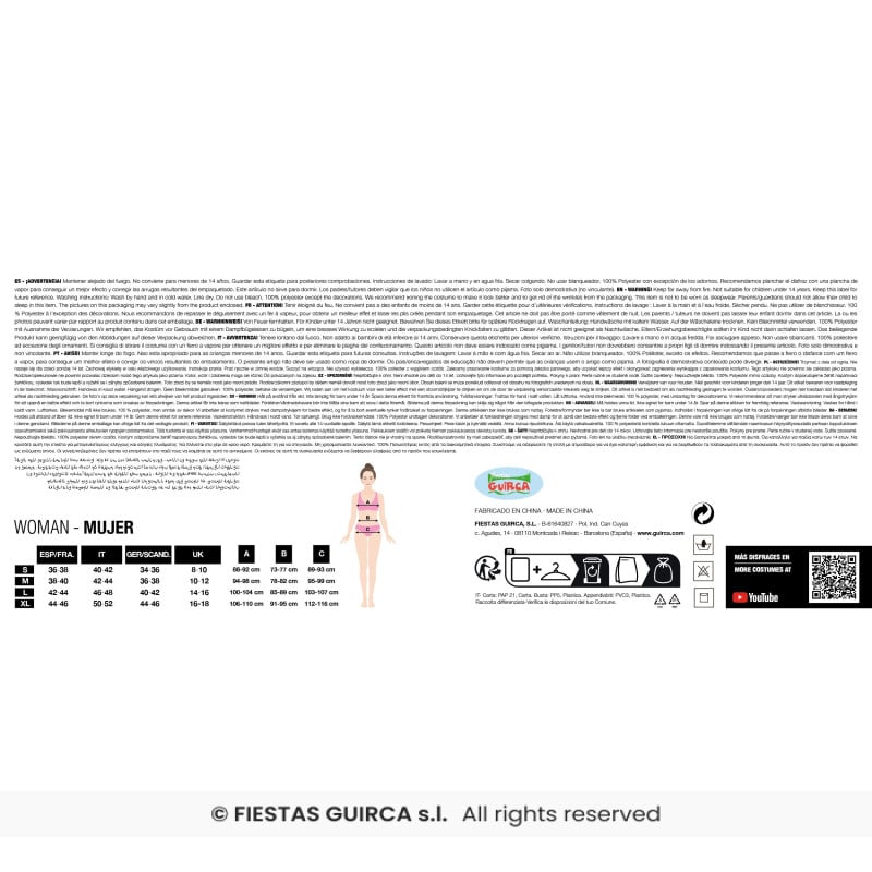 Disfraz Payasa Adulta Talla 44-46