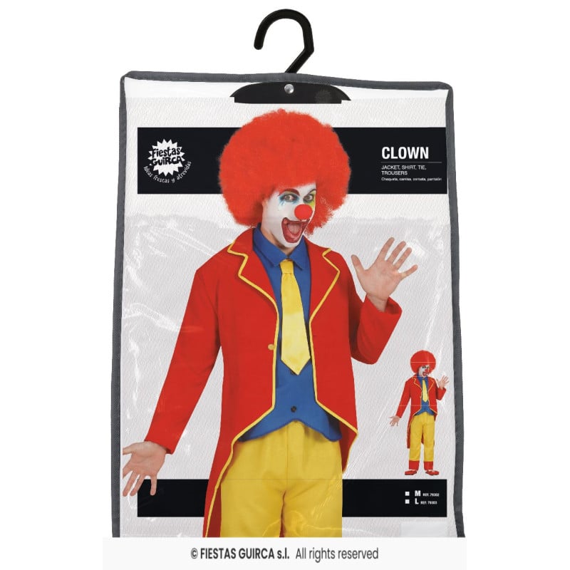 Disfraz Payaso Traje Talla 52-54