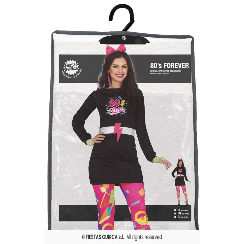 Disfraz Chica De Los Años 80 Talla 38-40