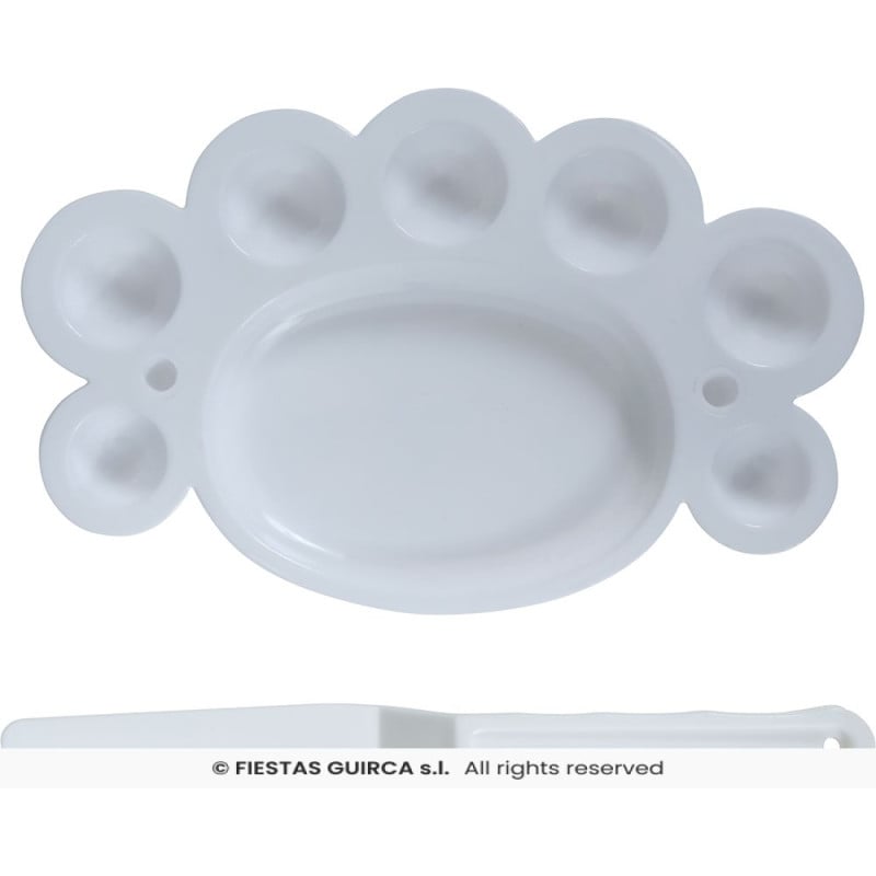 Set Para Pintar 5 Pinceles, Paleta y Espátula