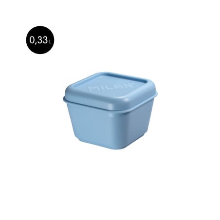 Fiambrera Cuadrada 0.33L Azul Claro
