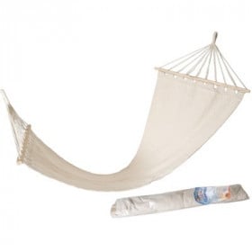 Hamaca Beige 270x80 cm Con Madera