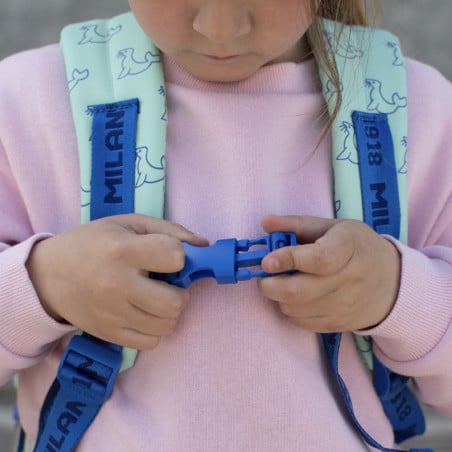 Mochila Infantil Compartimento Isotérmico Verde Milan