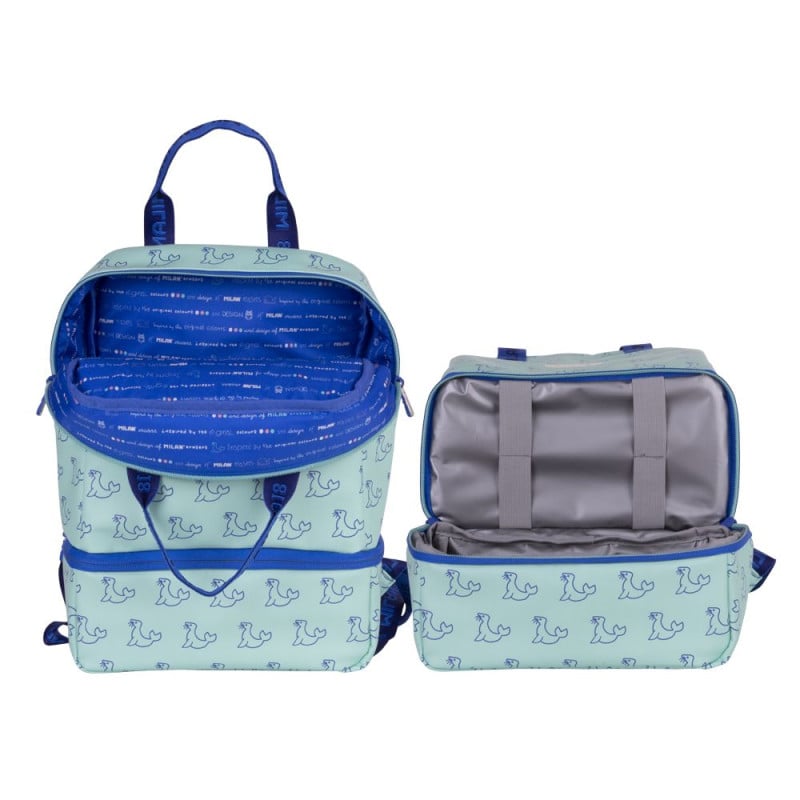 Mochila Infantil Compartimento Isotérmico Verde Milan