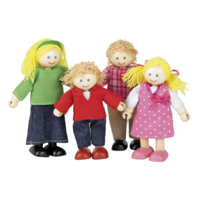 Set 4 Muñecas De Madera Tidlo