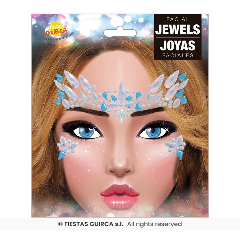 Joyas Faciales Adhesivas Azules