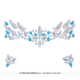 Joyas Faciales Adhesivas Azules De Guirca 2