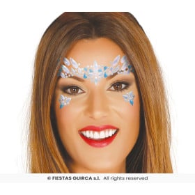 Joyas Faciales Adhesivas Azules De Guirca