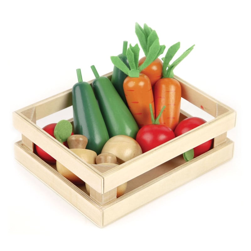 Caja Verduras De Madera