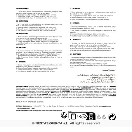 Joyas Faciales Para Ojos Gotas Multicolor