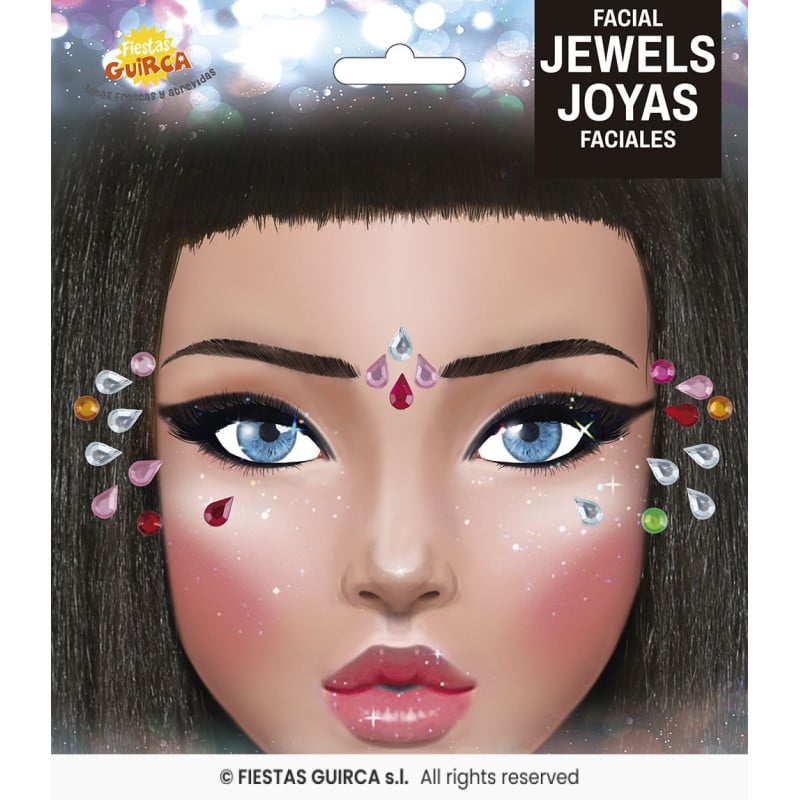 Joyas Faciales Para Ojos Gotas Multicolor