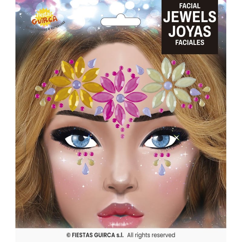 Joyas Faciales Flores Neón