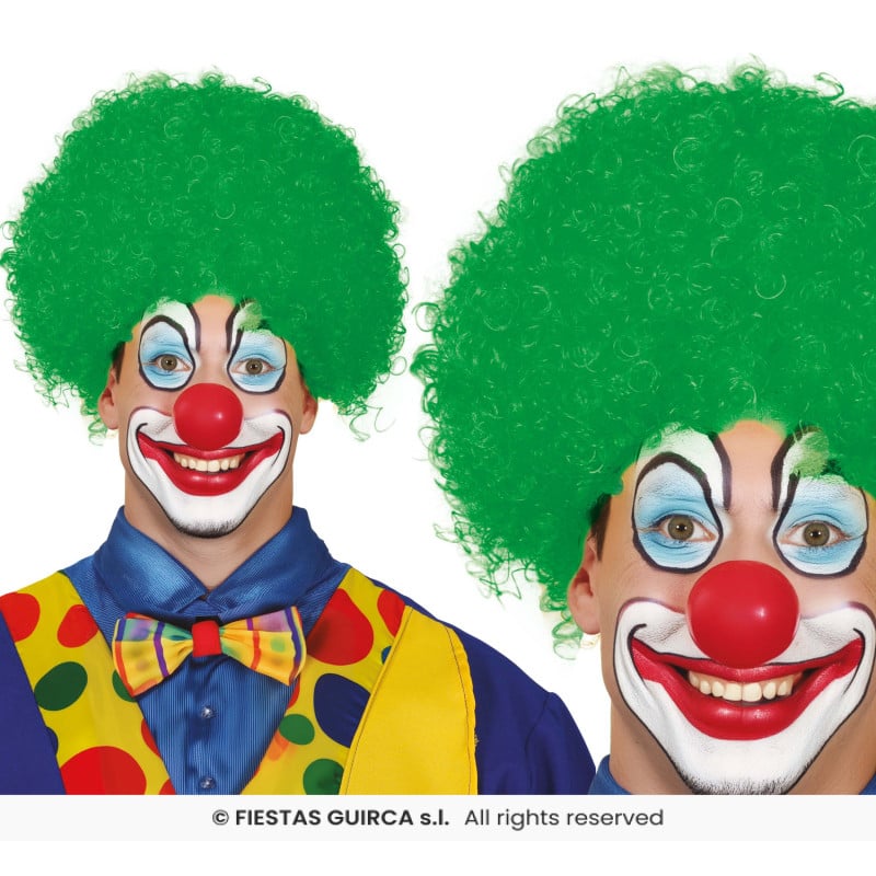 Peluca Rizos Verde De Guirca