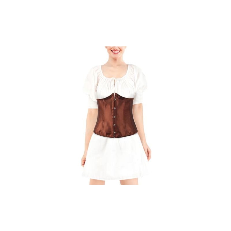 Corsé De Raso Café Talla M
