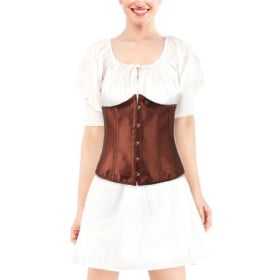 Corsé De Raso Café Talla L
