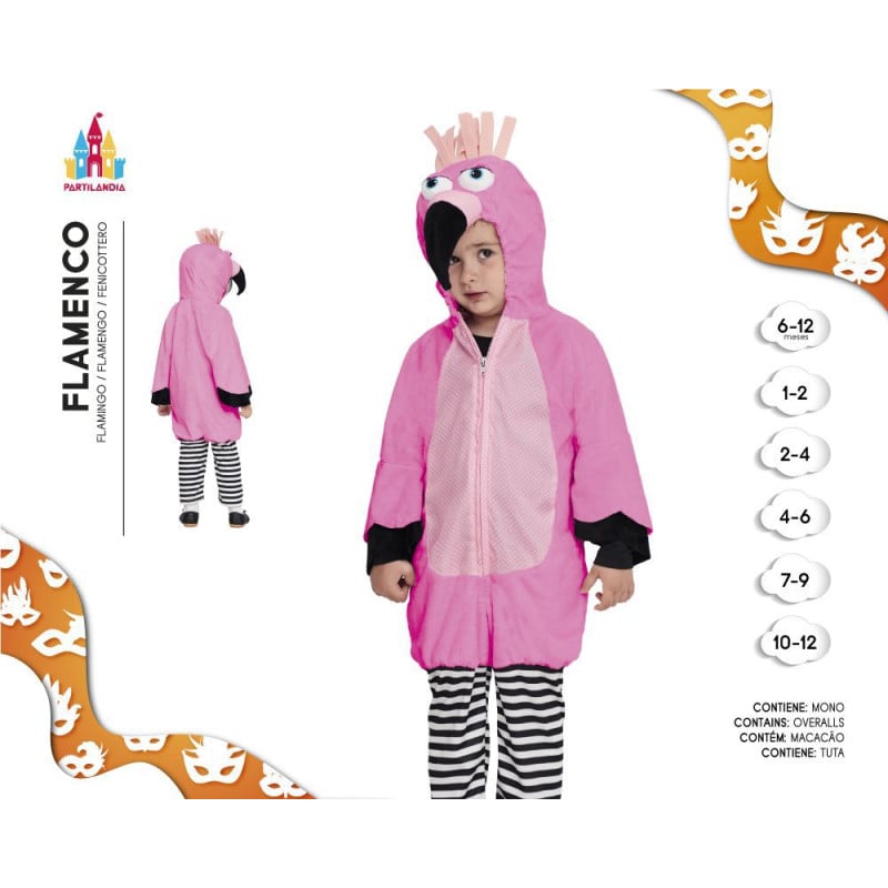 Disfraz Flamenco Fucsia 7-9 Años