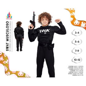 Disfraz Swat Musculoso 7-9 Años 2