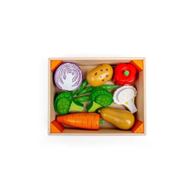 Caja De Verduras De Madera