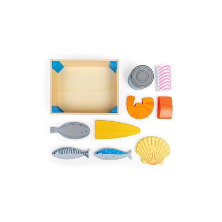 Caja De Pescado De Madera