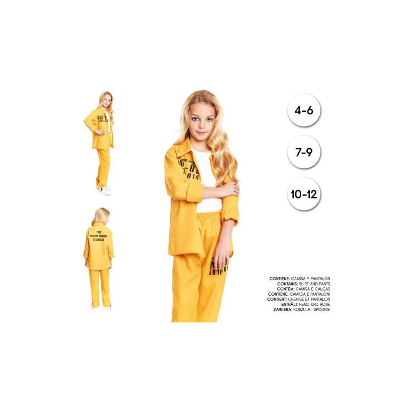Disfraz Presidaria Amarillo 7-9 Años