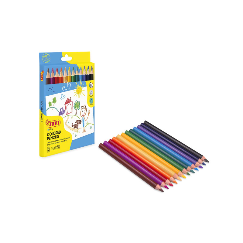 Estuche 12 Lápices Madera Triangulares