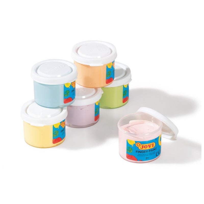 Pinturas Dedos 6 Botes Color Pastel