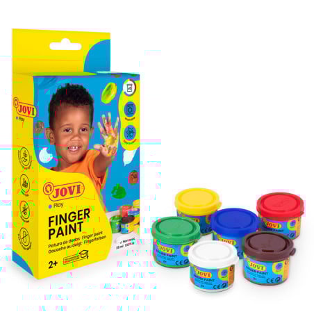 Estuche 6 Botes Pintura De Dedos De Jovi