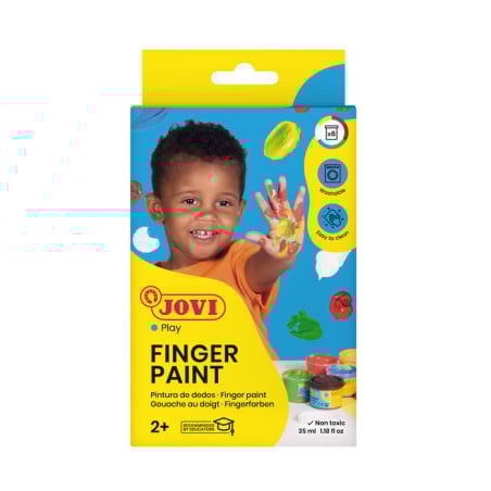 Estuche 6 Botes Pintura De Dedos