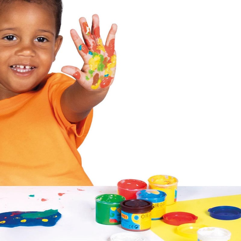 Estuche 6 Botes Pintura De Dedos