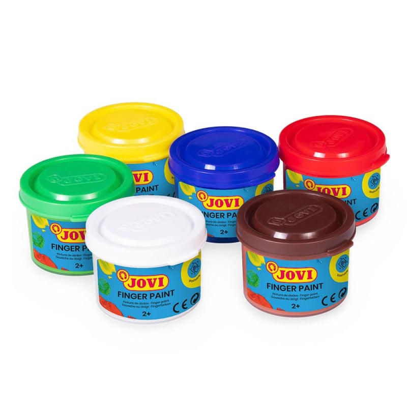 Estuche 6 Botes Pintura De Dedos