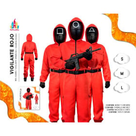 Disfraz Vigilante Rojo Talla S 2