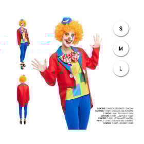 Disfraz Payasa De Colores Talla L 2