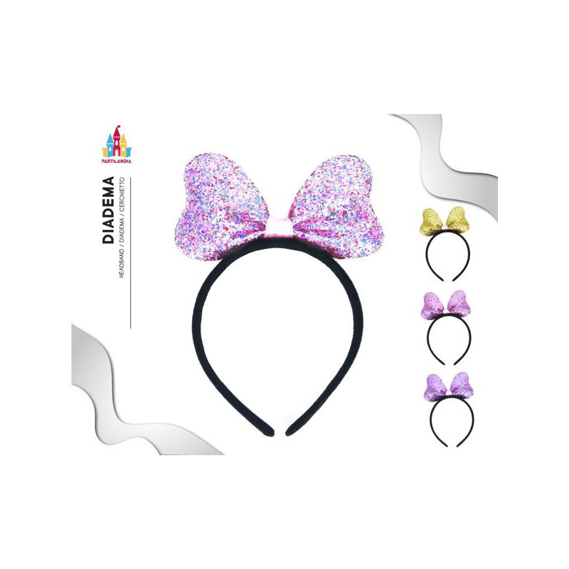 Diadema Lazo Purpurina