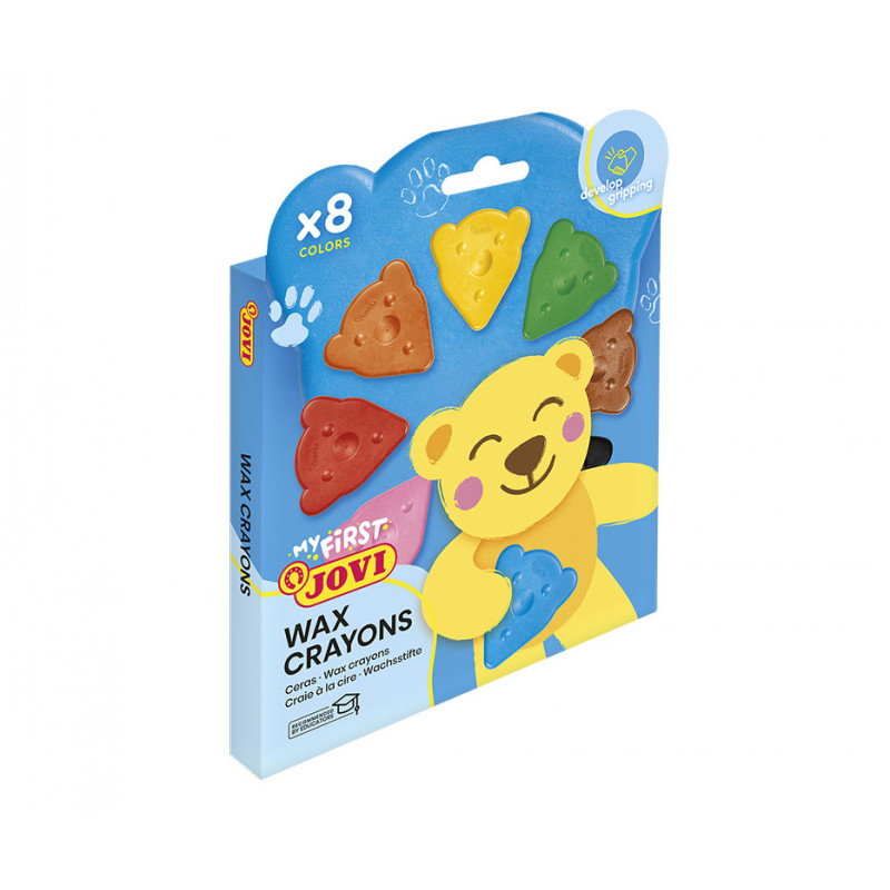 Estuche 8 Ceras Con Forma De Oso