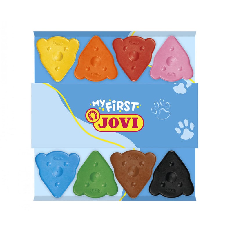 Estuche 8 Ceras Con Forma De Oso