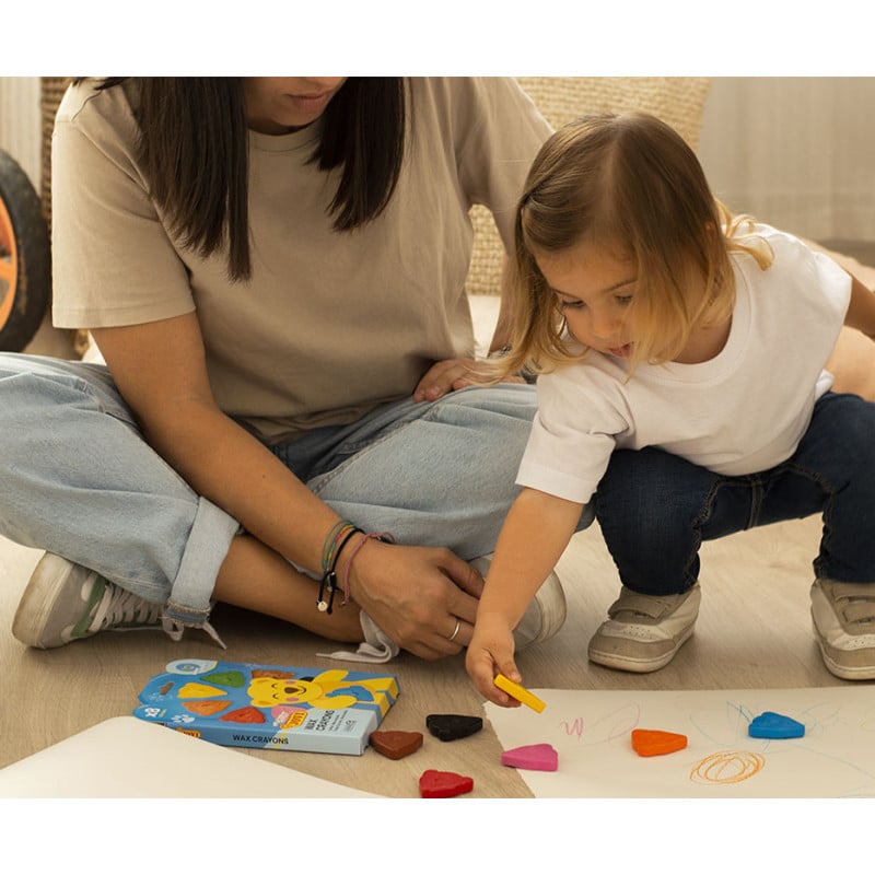 Estuche 8 Ceras Con Forma De Oso