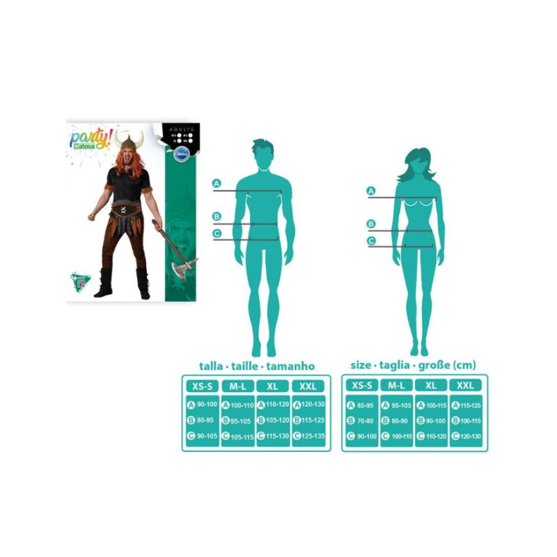 Disfraz Vikingo Talla XL