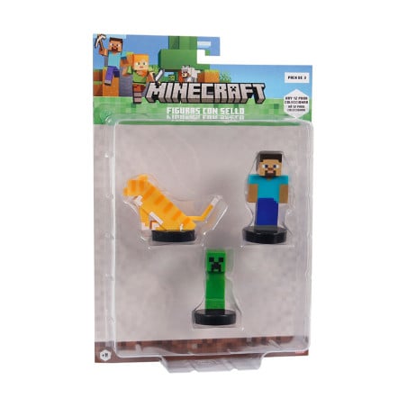 Pack 3 Figuras Minecraft Surtido De Bizak