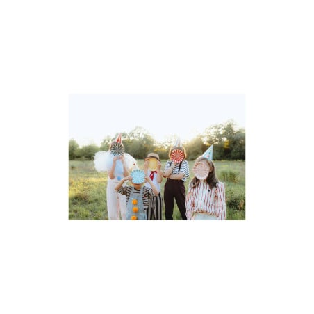 Platos Cartón Rayas Circo 6 Unidades