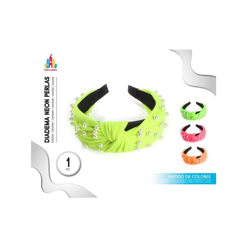 Diadema Neón Perlas Surtido