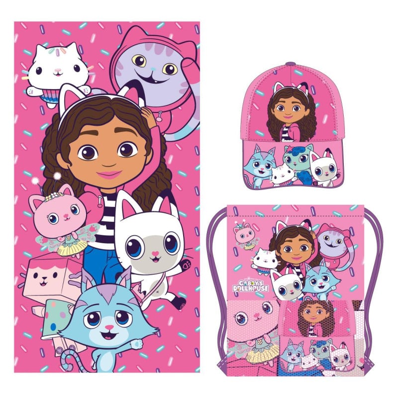 Set Casa De Gabby Toalla Saquito Y Gorra De Cerdá