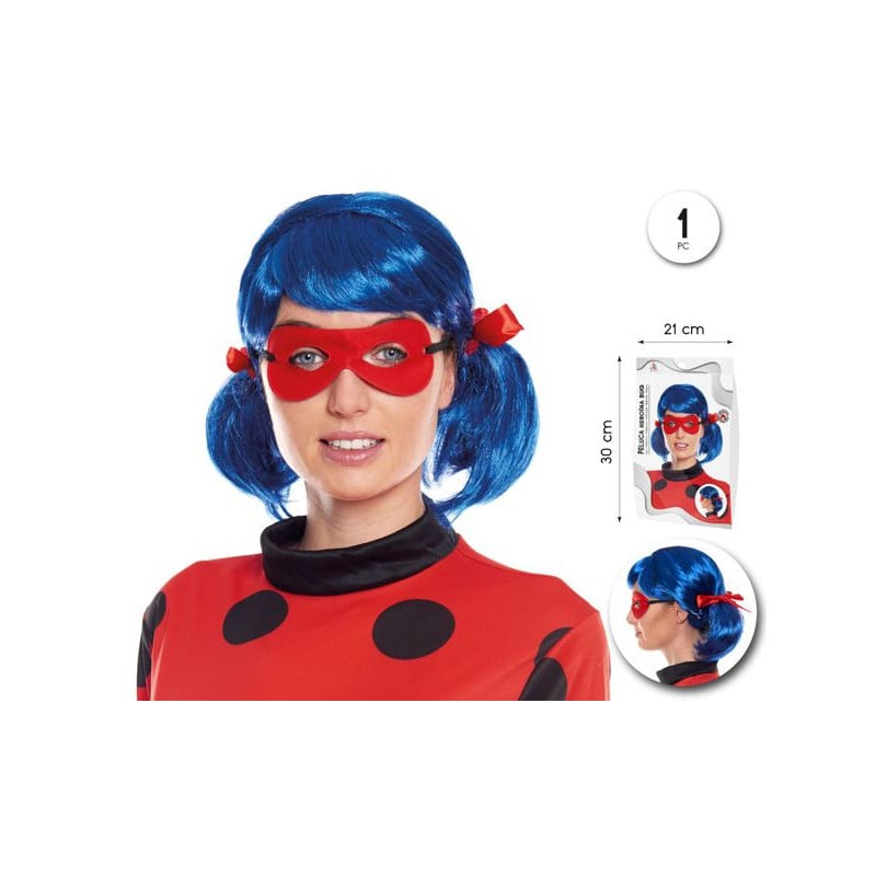 Peluca Heroina Azul