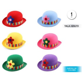 Sombrero Payaso Flor Surtido