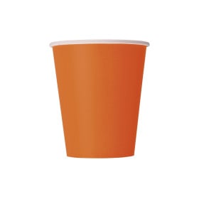 Vasos De Cartón Naranja 14 Uds