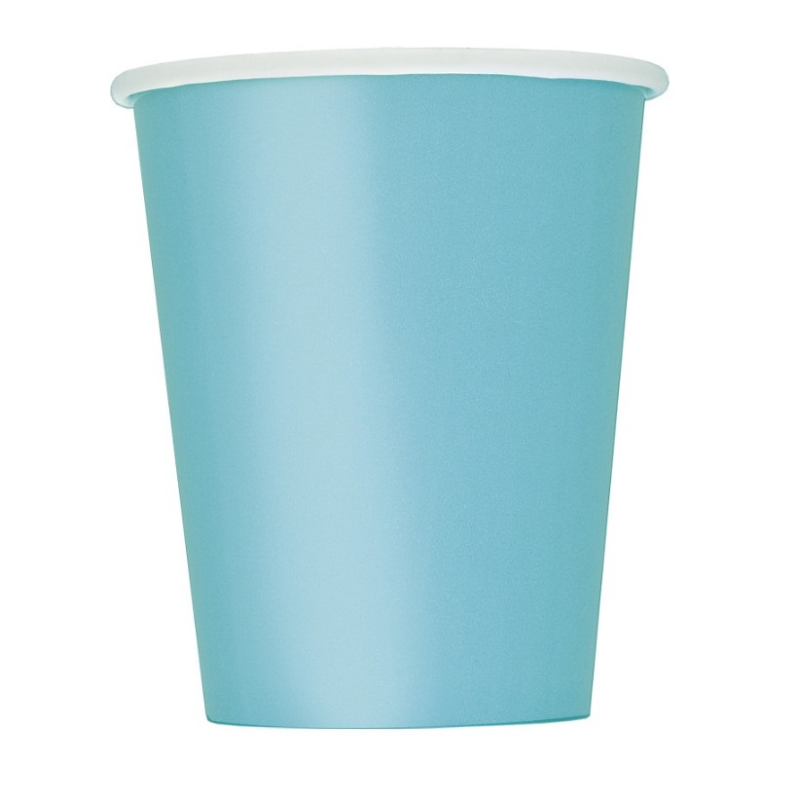 Vasos Cartón Turquesa 14 Uds