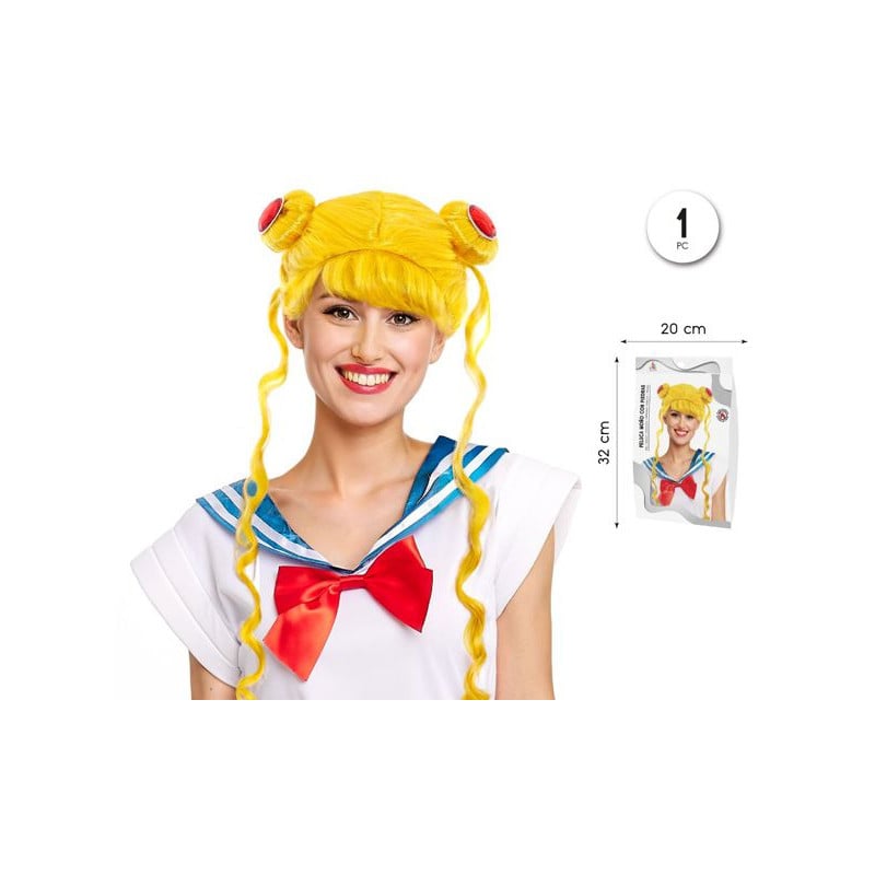 Peluca Moños con Piedras Preciosas