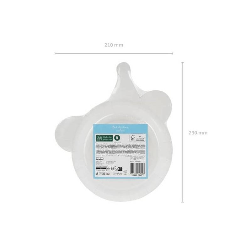 Platos Osito De Peluche 6 Uds