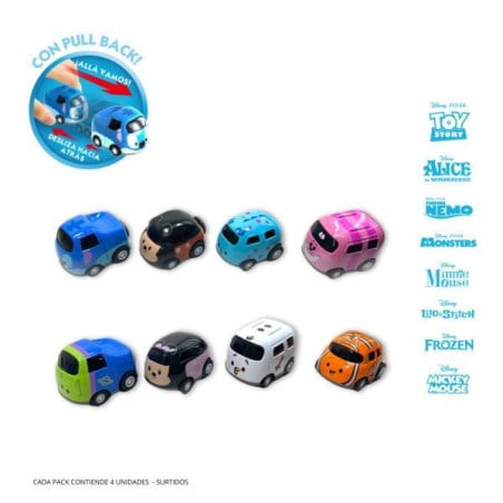 Mini Cute Cars Disney Pack 4 Surtido
