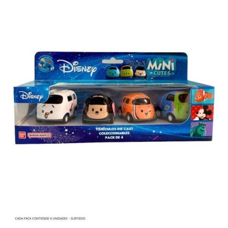 Mini Cute Cars Disney Pack 4 Surtido